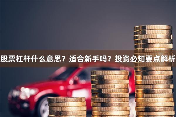 股票杠杆什么意思？适合新手吗？投资必知要点解析